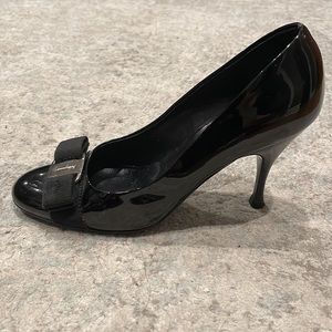 Salvatore Ferragamo Classic Black Patent Leather Pump